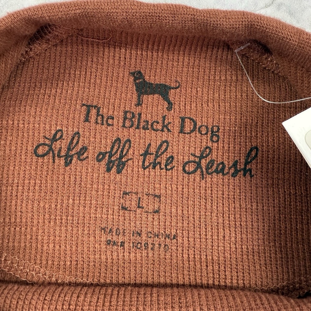 The Black Dog Men's Dukes County Thermal Crew Size L Sequoia Life Off The Leash - Picture 3 of 16